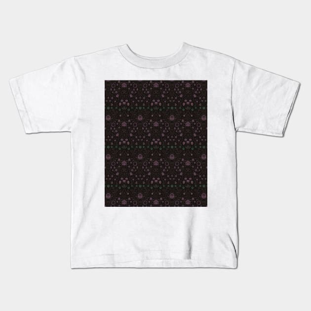 William Morris Violet and Columbine Dark Pink Kids T-Shirt by tiokvadrat